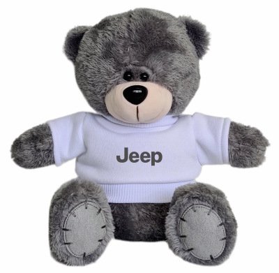 Плюшевый мишка Jeep Plush Toy Teddy Bear, Grey/White