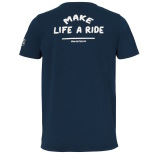 Мужская футболка BMW Motorrad T-Shirt, Men, Make Life a Ride, Dark Blue/White, артикул 76618536446