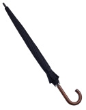 Большой зонт-трость Suzuki Stick Umbrella, Wooden Handle, Black, артикул FK180107WSI