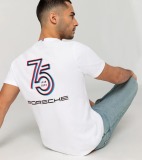 Мужская юбилейная футболка Porsche 75Y T-shirt, Men, White, артикул WAP1300XS0P75Y