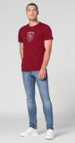 Мужская футболка Porsche Crest T-shirt - Essential Collection, Men, Bordeaux Red, артикул WAP6710XS0PESS