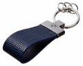 Кожаный брелок BMW Premium Leather Keychain, Metall/Leather, Blue/Blue