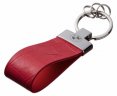 Кожаный брелок BMW Premium Leather Keychain, Metall/Leather, Red/Red