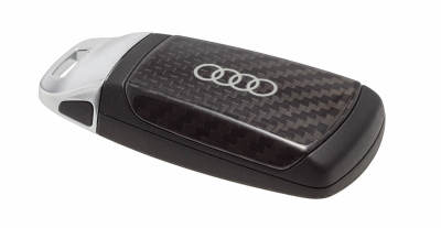 Карбоновая крышка для ключа c кольцами Audi Carbon Key Cover, Black, Without chrome clip