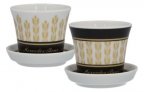 Набор керамических чашек для эспрессо Mercedes-Benz Espresso cups, 90ml, White/Black/Gold