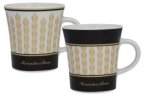 Набор керамических кружек для кофе Mercedes-Benz Coffe Mug, 300ml, White/Black/Gold