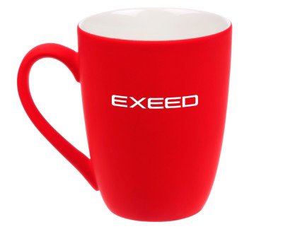 Фарфоровая кружка EXEED Logo Mug, Soft-touch, 360ml, Red/White