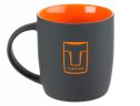 Кружка TANK Mug, Soft-touch, 350ml, Grey/Orange