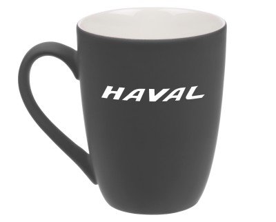 Фарфоровая кружка Haval Logo Mug, Soft-touch, 360ml, Grey/White