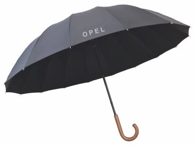 Большой зонт-трость Opel Stick Umbrella, Wooden Handle, Black
