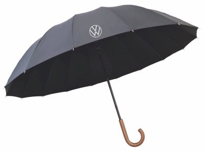 Большой зонт-трость Volkswagen Stick Umbrella, Wooden Handle, Black