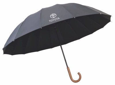 Большой зонт-трость Toyota Stick Umbrella, Wooden Handle, Black