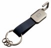 Кожаный брелок TANK Logo Keychain, Metall/Leather, Blue/Silver
