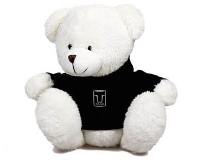 Мягкая игрушка медвежонок TANK Plush Toy Teddy Bear, White/Black