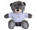 Плюшевый мишка TANK Plush Toy Teddy Bear, Grey/White