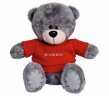 Плюшевый мишка EXEED Plush Toy Teddy Bear, Grey/Red
