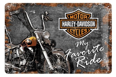 Металлическая пластина Harley-Davidson Favourite Ride Metal Sign 20x30, Nostalgic Art