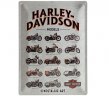 Металлическая пластина Harley-Davidson Model Chart, Tin Sign, 30x40, Nostalgic Art