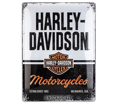Металлическая пластина Harley-Davidson Motorcycles, Tin Sign, 30x40, Nostalgic Art