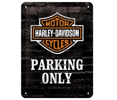 Металлическая пластина Harley-Davidson Parking Only, Tin Sign, 15x20, Nostalgic Art