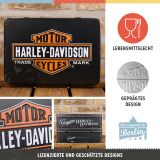 Металлическая коробка Harley-Davidson Retro Storage Container Flat, Nostalgic Art, артикул NA30703
