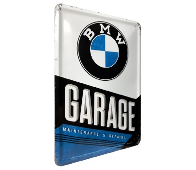 Металлическая открытка BMW Garage, Metal Card, 10x14, Nostalgic Art