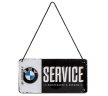 Металлическая пластина с подвесом BMW Service, Hanging Sign, 10x20, Nostalgic Art