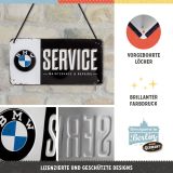 Металлическая пластина с подвесом BMW Service, Hanging Sign, 10x20, Nostalgic Art, артикул NA28001