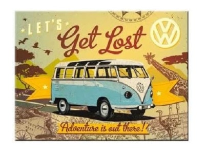 Магнит на холодильник Volkswagen Let`s Get Lost, 6x8, Nostalgic Art