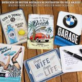 Металлическая открытка Volkswagen At The Beach, Metal Card, 10x14, Nostalgic Art, артикул NA10328