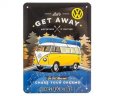 Металлическая пластина Volkswagen Let's Get Away Night, 15x20, Nostalgic Art