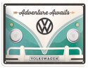 Металлическая пластина Volkswagen Adventure Awaits, 15x20, Nostalgic Art