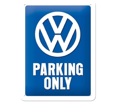 Металлическая пластина Volkswagen Parking Only, 15x20, Nostalgic Art