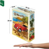 Металлическая коробка Volkswagen Bulli & Beetle Summer & Beach, Tin Box XL, Nostalgic Art, артикул NA30317