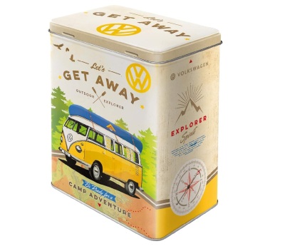 Металлическая коробка Volkswagen Let’s get away, Tin Box L, Nostalgic Art