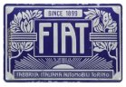 Металлическая пластина Fiat Logo Blue, Tin Sign, 20x30, Nostalgic Art