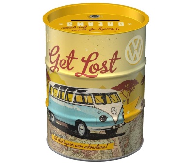Копилка бочка Volkswagen Let's Get Lost, Money Box, Nostalgic Art