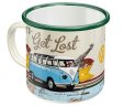 Стальная эмалированная кружка Volkswagen Let's Get Lost, Enamel Mug, Nostalgic Art, 360ml