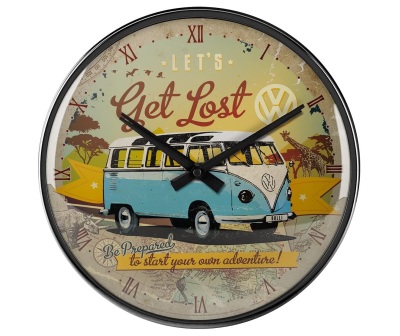Настенные часы Volkswagen Let's Get Lost, Wall Clock, Nostalgic Art