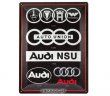 Металлическая пластина Audi Logo Evolution, Tin Sign, 30x40, Nostalgic Art