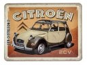 Металлическая пластина Citroen 2CV, Tin Sign, 15x20, Nostalgic Art