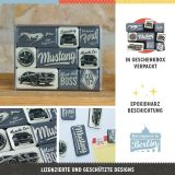 Набор магнитов на холодильник Ford Mustang, Retro Fridge Magnets, Nostalgic Art, артикул NA83124