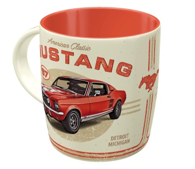 Керамическая кружка Ford Mustang - GT 1967 Red, Coffee Mug, Nostalgic Art, 330ml