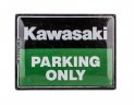 Металлическая пластина Kawasaki Parking Only, Tin Sign, 30x40, Nostalgic Art