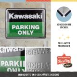 Металлическая пластина Kawasaki Parking Only, Tin Sign, 30x40, Nostalgic Art, артикул NA23331
