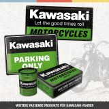 Металлическая коробка Kawasaki Motorcycles, Storage Container Flat, Nostalgic Art, артикул NA30750