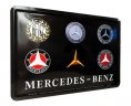 Металлическая открытка Mercedes-Benz Logo Evolution, Metal Card, 10x14, Nostalgic Art