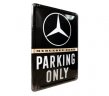 Металлическая открытка Mercedes-Benz Parking Only, Metal Card, 10x14, Nostalgic Art
