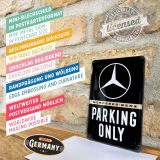 Металлическая открытка Mercedes-Benz Parking Only, Metal Card, 10x14, Nostalgic Art, артикул NA10313