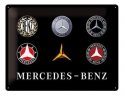 Металлическая пластина Mercedes-Benz Logos, Tin Sign, 30x40, Nostalgic Art